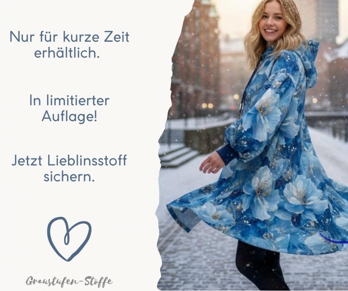 Winterglück-Kollektion: Morgenleuchten I Kuschelsweat mit Überbreite